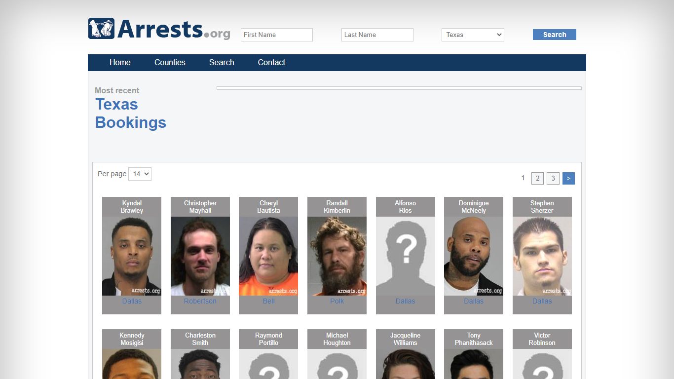 Texas Arrests and Inmate Search